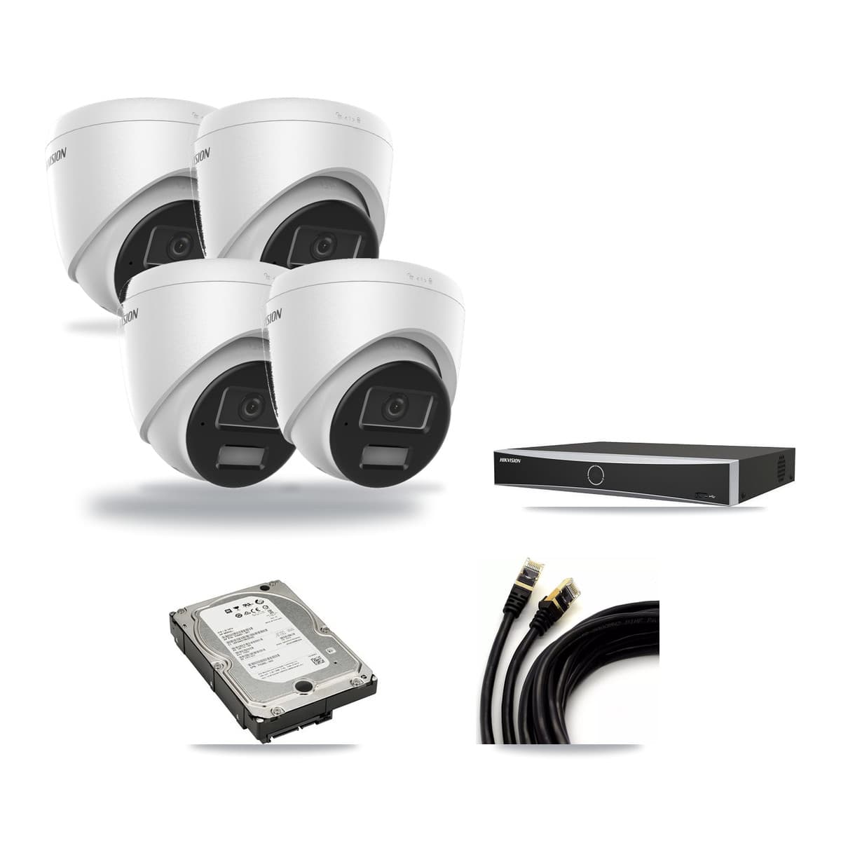 Hikvision 4-Channel 4MP CCTV Kit — 4 Turret Cameras + 5TB Recording - Image 1