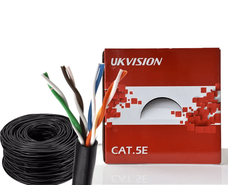 UKVISION Cat5e UTP Outdoor Network Cable 100m CCA PE Black