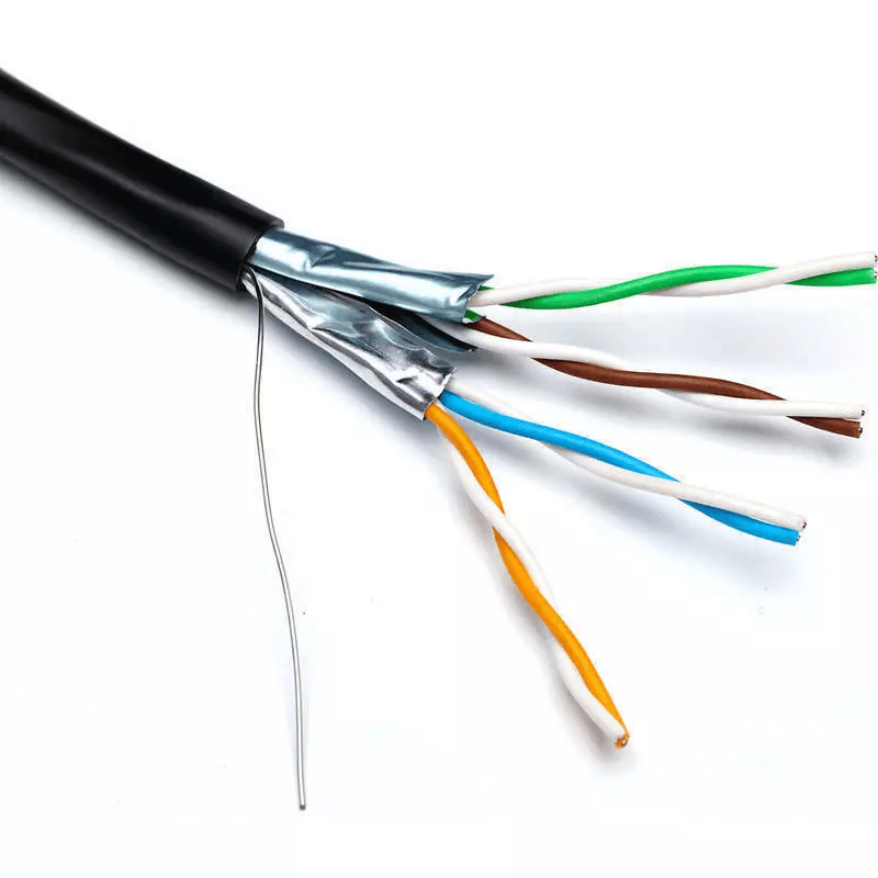 UKvision Shielded CAT6A Outdoor Ethernet Cable - Copper FTP Reel for Burial Use
